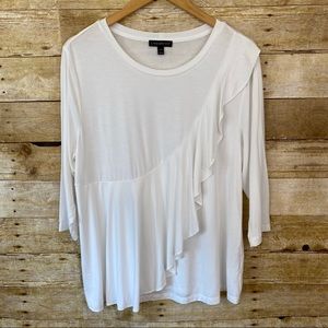 🛍Lane Bryant Long Sleeve Ruffle Blouse 14/16